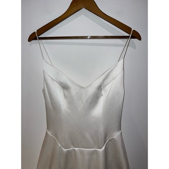 Reformation Icelynn Satin Dress Ivory NWT size 6 - Picture 3 of 15